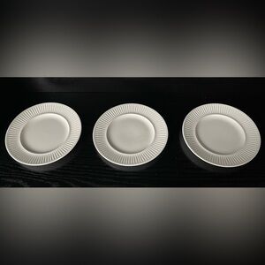 Johnson Bro Athena White Dessert Plates - Set of 3